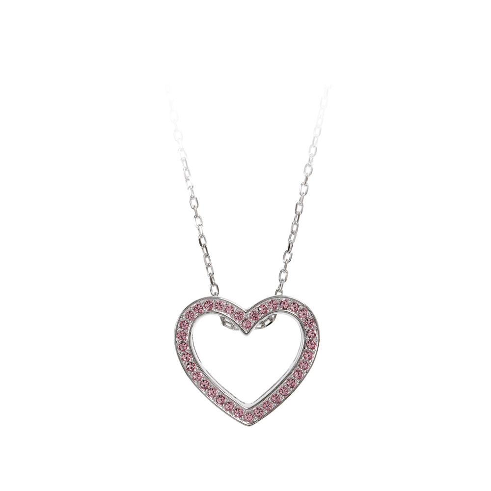 SWAROVSKI 施华洛世奇 Cupid粉红色心形链坠项链 5118813