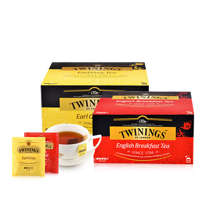 twinings川宁英国红茶豪门伯爵50 英式早餐50袋茶叶包